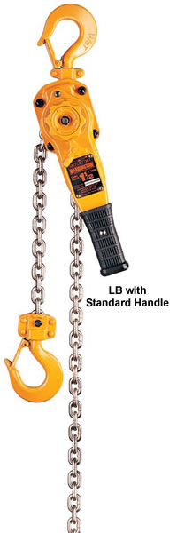 JYD Deluxe 1.5T (3,000lb) Lever Hoist 5' Chain (ComeAlong) with Load Warning Handle