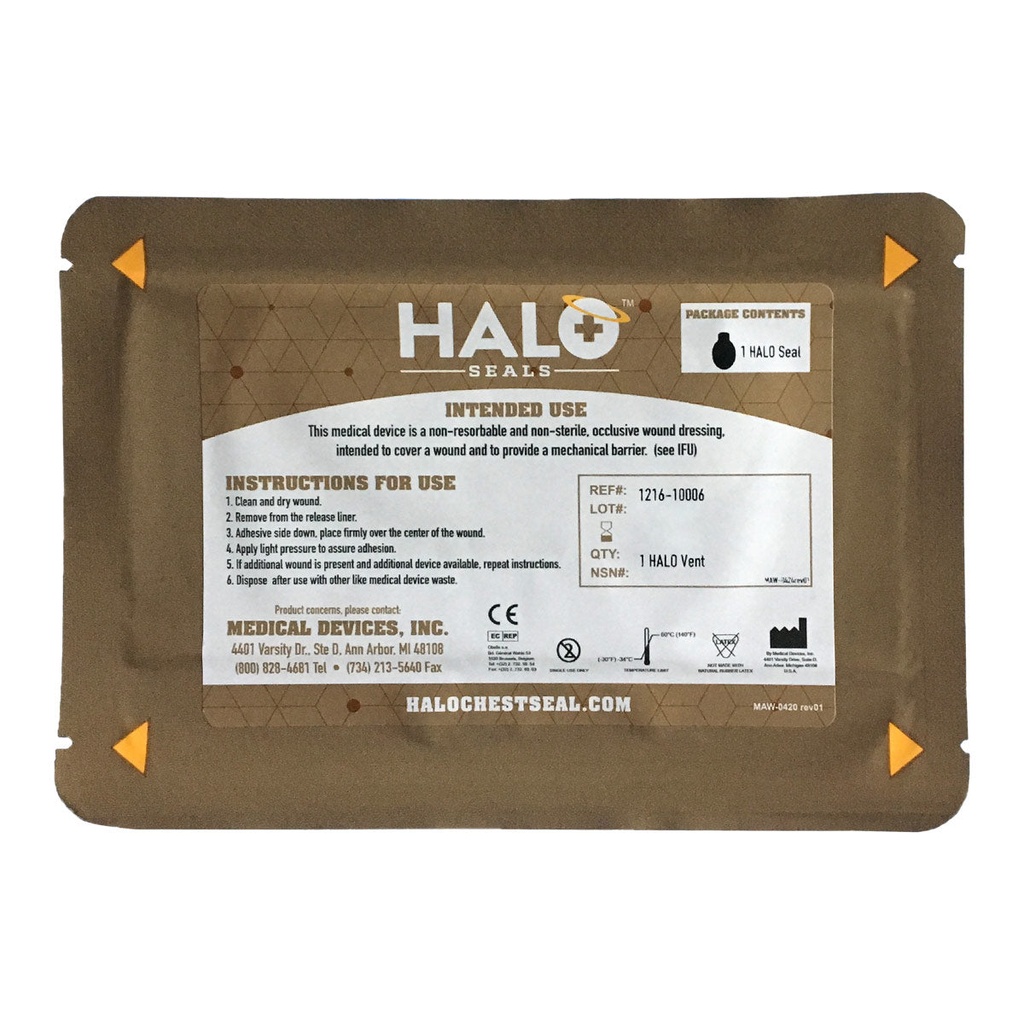 TacMed Solutions HALO™ Chest Seal – Non-Vented