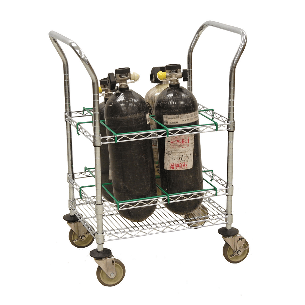 Ready Rack EMS Oxygen Cart – SCBA or M Cylinders