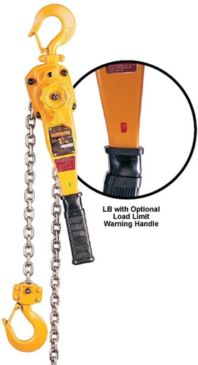 [ESI-TTP-19679-OD] JYD Deluxe 1.5T (3,000lb) Lever Hoist 5' Chain (ComeAlong) with Load Warning Handle