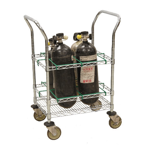 [RDRK-UBR-4] Ready Rack EMS Oxygen Cart – SCBA or M Cylinders